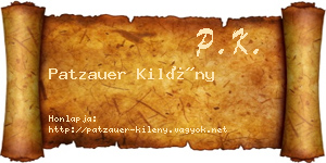 Patzauer Kilény névjegykártya