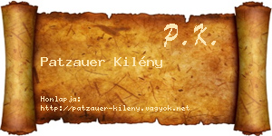 Patzauer Kilény névjegykártya